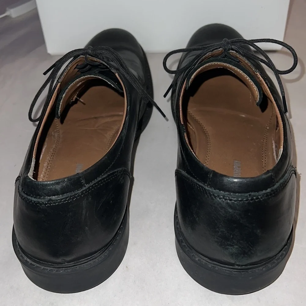 Johnston & Murphy Men’s Tabor Plain Toe Oxford black leather lace up shoes Sz 13